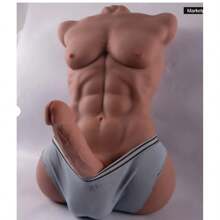 20 Pound Realistic Torso Men's Sex Doll, Life Size Sex Doll With Flexible Dildo, Realistic Sex, Equipped With A 7-Inch Flexible Huge Penis, Used For G-Spot Anal Clitoral Stimulation, A Neutral Masturbator Sex Toy For Gay And Lesbian Couples, Suitable For Female Masturbation (Clothing Not Included)