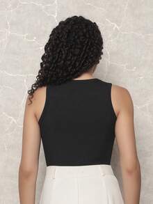 Kit 2 Women's Ribbed Tank Tops Basic Blouse Casual Sleeveless T-Shirt - Gray/Black - View 8