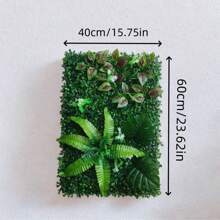 1pc Artificial Plant Wall Roll, 23.6x15.7inch Faux Hedge Wall, UV-Anti Ivy Privacy Fence Wall Screen Faux Greenery Panels Backdrop Boxwood Ivy Vine Leaf Hedge Fence For Indoor Outdoor Green Wall Decor