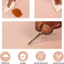 1 buc. Covoraș de birou mare, impermeabil și antiderapant - Covoraș de mouse și husă pentru tastatură din piele artificială, design dreptunghiular, potrivit pentru spații de studiu și de lucru, covoraș de birou pentru întoarcerea la școală