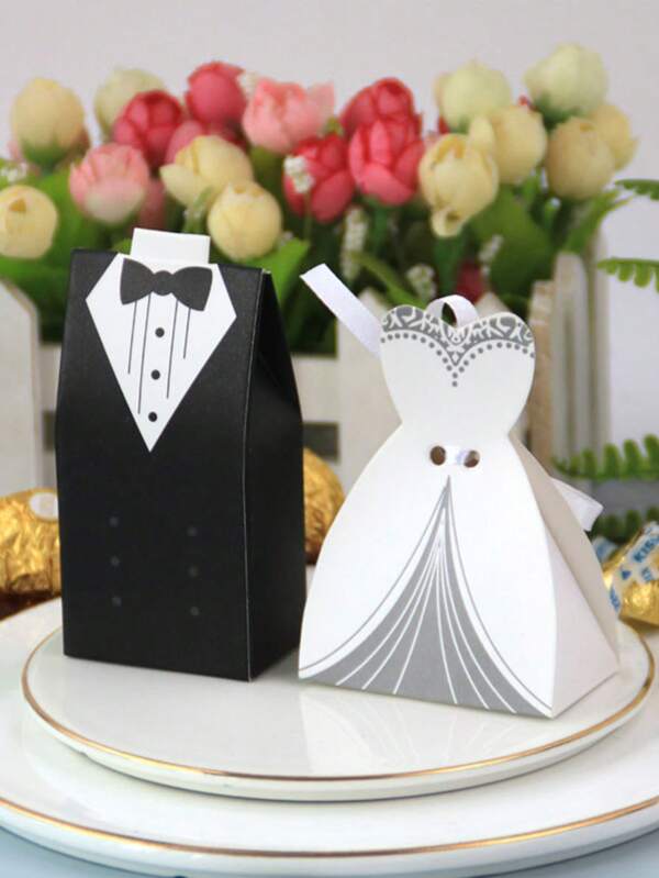 Western Style Wedding Favor Box, Bride & Groom, Bridesmaids, Double Buckle Multi-Style Costume Candy Gift Box, European Wedding Party Gifts