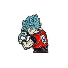 1 pieza de broche personalizado de moda con animación de dragón de bola de fuego súper saiyan Vegeta, accesorio de moda para bolso, adecuado para uso diario o como regalo