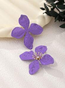 2pcs Fashionable Retro Floral Earrings, Elegant For Women Party & Banquet Wear