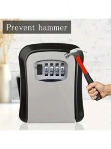 Boîte à clé à cadenas à bascule pour usage extérieur, boîte de rangement pour clés en métal et plastique résistante à l'eau, avec accès par combinaison à 4 chiffres réinitialisable. Cache-clé ultra-sécurisé avec couvercle de protection. Boîte à mot de passe grande capacité améliorée, parfaite pour les clés de maison/voiture, cartes d'identité. Idéale pour la maison, l'extérieur, le garage, le bureau, l'hôtel, les urgences, les voyages et la des travaux. Aucune alimentation électrique nécessaire.