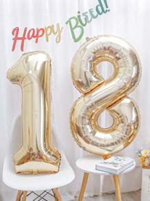 2 Stücke 101,6 cm (ca. 40 Zoll) Platin Riesenzahl Helium Folienballons, große Ziffern Ballons für Geburtstag, Abschluss, Jubiläum, Party Deko