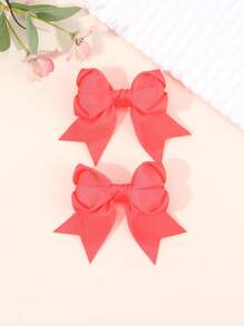 2pcs Colorful Bow Hair Clips,Candy Fabric Alligator Clips Hair Bows,Sweet Hair Accessories For Girls Happy Beach Vacation Gifts