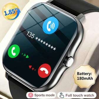 NEW 2025 Hot 1.85" Full Touch Screen HD Display, Men & Women Smart Watch With Call Answering/Dialing, Pedometer, Multi-Sports Modes, Incoming Call & Message Alerts, Compatible With Android/IOS Phones