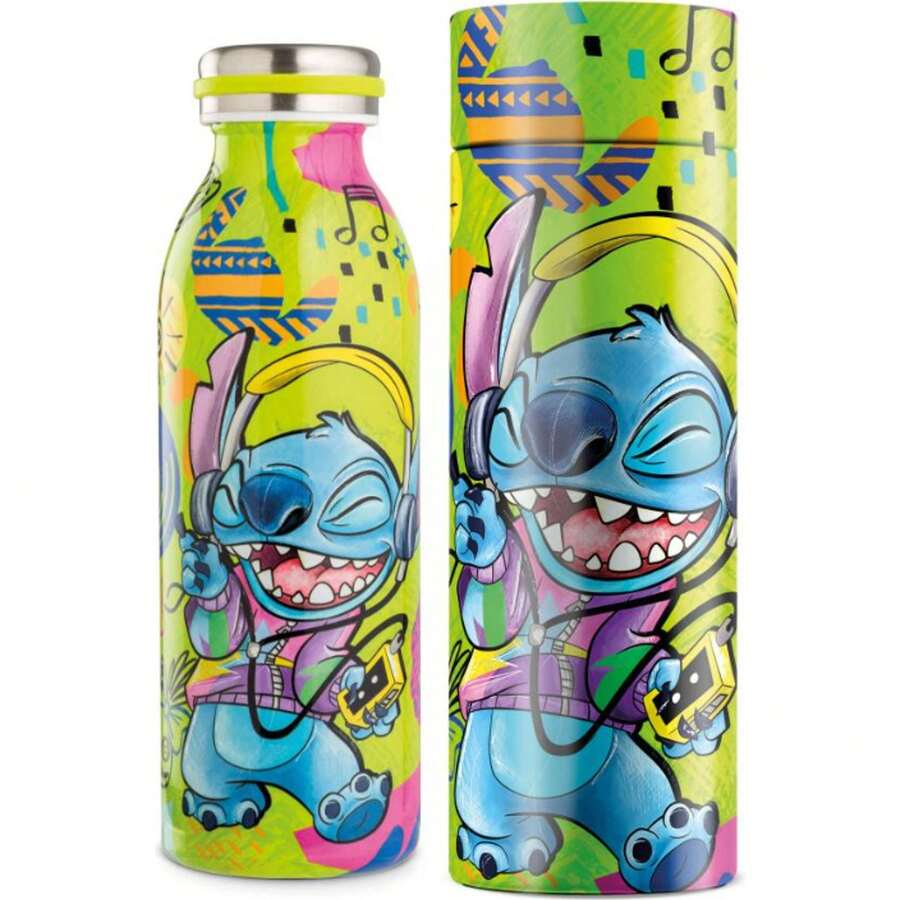 Lilo Y Stitch Stitch 保溫瓶獨特有趣的設計 - 可重複使用和可清洗的 Stitch 保溫瓶,配有密封蓋和理想容量,非常適合健身房、辦公室、大學 ⚫ 免費送貨 ✅ 24/48 小時內送達西班牙(半島) - 綠色 - 查看 1