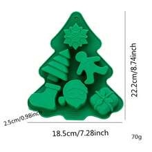 4 Packs Christmas Silicone Molds Set For Baking Pan Pastry Cookies Mold Snowflake Chocolate Candy Santa Claus Gingerbread Man Christmas Tree Mousse Soap Jelly Candles No-Stick Tray Cake Decorations Xmas Moulds Christmas Christmas Decorations Christmas Pajamas Christmas Gifts Christmas Decor - Army Green - View 8