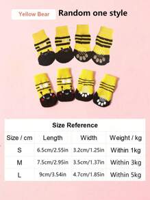 4 Stücke/Set Winterwarme Hunde Socken rutschfest Haustierschuhe Socken für kleine und mittlere Hunde, weich und atmungsaktiv, Chihuahua Teddy Welpen Fußabdeckung