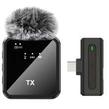 Wireless Lavalier Microphone For Phone IPad TypeC Lapel Mics Plug-Play 2.4G Ultra-Low Delay Built-In Noise Reduction Chip Working Time For Video Recording Interview Podcast Vlog