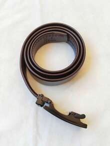 Men's Leather Belt With Automatic Buckle, Fashion And Casual For Youth, Middle-Aged And Professional Use - 棕色 - 查看 2