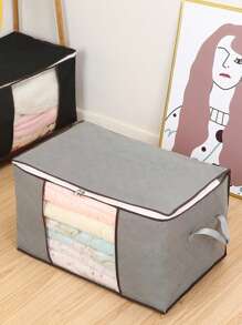 1Pc Large Capacity Storage Bag,Non-Woven Quilt Storage Bag, Quilt Travel Moving Storage Packing Bag, Clothes Luggage Storage Bag, For Seasonal Storage And Organization Decorations Spring And Summer Decoration, Holiday Decoration, Room Decoration, Home Decoration, Bedroom Decoration, Mother's Day Gifts, Father's Day Gifts