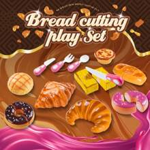 Ensemble de jouets alimentaires réalistes pour enfants, jeu de découpe d'aliments, jouets de cuisine de jeu de rôle pour filles, excellent cadeau pour Noël, Thanksgiving, anniversaire