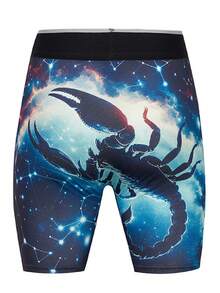 Men's Positioning Cancer Zodiac Print Casual Boxer Briefs - Dusty Blue - View 2