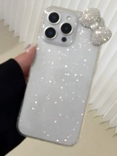 حافظة هاتف آيفون مبتكرة ذات نسيج متطور، مطلية بالبريق والكريستال الراين، DIY 3D كرتون كريستال راين أربطة ريبون، حافظة هاتف كاملة مبتكرة وملائمة للواقي للأجهزة: 15/15 بروماكس/15 برو/15 بلس/11/12/13/14/16 برو ماكس/11 برو/11 برو ماكس/12 برو/12 برو ماكس/13 برو/13 برو ماكس/14 برو/14 برو ماكس/14 بلس/16 برو/16 بلس