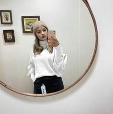 Women's Cold Weather Blouse Turtleneck Knitted Sweater - 白色 - 查看 3