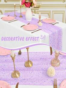 Mantel con lentejuelas de sirena, camino de mesa rectangular arcoíris para decoración del hogar, mantel de tela con lentejuelas para fiesta, despedida de soltera, boda, cumpleaños y eventos con temática de sirena