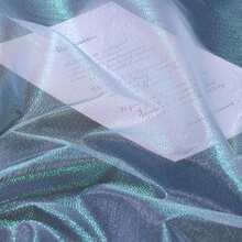 1 pièce Tissu de tulle organza irisé couleur sirène ciel étoilé, Tissu de tulle scintillant prédécoupé pour le DIY, les costumes de scène, la décoration de fête - Multicolore - Voir 19