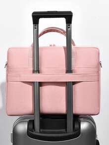 Maletín/bolso de mano de tela para mujer - Rosa - Ver 4