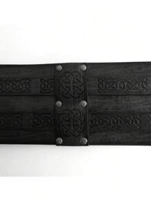 1 Pieza Cinturón vikingo Renacimiento Hombre Cinturón medieval Disfraz Cinturón celta Cosplay medieval Caballero Cinturón ancho Halloween