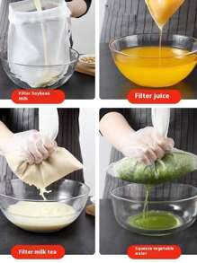 Extra Dense Fruit Milk Filter Bag, Wine Strainer, Oil Pulp Separation Bag, Kitchen Vegetable Juice Filtering Cloth Bag