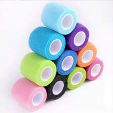 12pcs Self-Adhesive Bandages, 2 "X 5 Yards Non-Woven Adhesive Bandages, Sports Stretch Bandages And Veterinary Wound Adhesive Bandages, Animal Colored Neon Sports Wristbands, Waterproof, Suitable For Running Sports, Fitness Equipment Gym Accessories