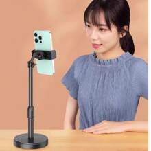 Supporto per telefono da scrivania multifunzionale con rotazione a 360°, supporto per shooting di selfie e live, supporto per telefono cellulare, supporto multifunzionale per telefono cellulare con braccio telescopico regolabile in altezza, supporto per telefono portatile per live, compatibile con , telefoni Android, regalo per compleanni, famiglia, amici, accessori per telefono
