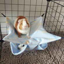 Set de 1/2 piezas Cama colgante refrescante de seda de hielo para hurones, hámsteres, gliders, ardillas, cobayas, chinchillas - Cama colgante de doble capa, nido transpirable para mascotas, cama colgante portátil y ligera para pequeños animales, roedores y mascotas exóticas