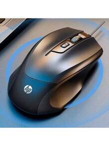 HP Wired Silent Mouse, Laptop, Desktop Computer, USB, Office, Home, Gaming, E-Sports Special Sticker, Comfortable Hand Grip, Ergonomic Design, Plug And Play, Precise Positioning