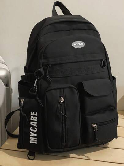 Four Season Large Capacity Travel Bag With Multiple Pockets, Anti-Theft Student Backpack, Waterproof Nylon Laptop Backpack With Pencil Case, Bag For School College School Bag Back To School Supplies Book Bag School Bags University Bag Large Capacity Bag Travel Bags