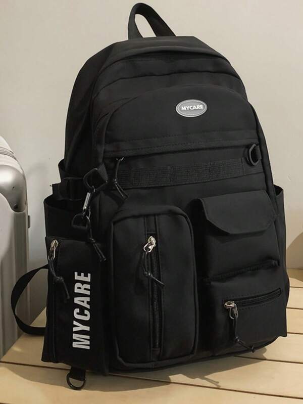 Bolsa de viaje de gran capacidad para las cuatro estaciones con múltiples bolsillos, mochila antirrobo para estudiantes, mochila impermeable de nailon para portátil con estuche para lápices, bolsa para la escuela, universidad, útiles escolares