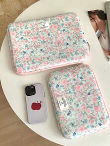 1PC Korean Version Ins Style Inner Bag, Cute Small Flowers, 11 Inch IPad, Computer Bag, 13.3 Inch, 16 Inch Laptop Protective Case - Pink - View 5
