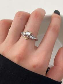 1/2pcs Angels And Demons Couple Cartoon Ring