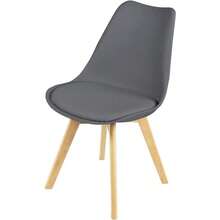 White Circular Dinner Table Set With 4 Dining Chairs - White - White Table & Grey Chairs - View 3