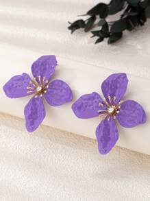 2pcs Fashionable Retro Floral Earrings, Elegant For Women Party & Banquet Wear