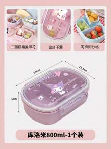 Sanrio 1 Pezzo Set Contenitore Pranzo Rosa Hello Kitty & Friends - A prova di perdite, Rettangolare, Contenitore Pranzo in Plastica con Scomparti, Lavabile a Mano per Lavoro, Scuola e Viaggio, Scatola Porta Pranzo | Contenitore Pranzo a Tema Personaggio | Facile da Pulire, Sanrio, Ritorno a Scuola