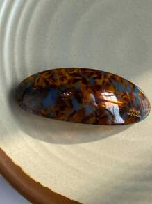 1 peça de grampo de cabelo elegante francês com etiqueta dourada brilhante, acessório de cabelo meio preso, acessório de cabeça estilo grampo adequado para uso diário, uso em festas, presente de festival, presilhas de cabelo, grampos de cabelo, grampos de garra, garras de cabelo, material escolar