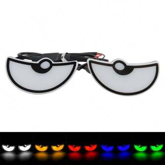 2pcs/Set Semi-Circular LED Eye Lights, Screw Lights, Devil Eagle Eye Lights, 12V Decorative Atmosphere Lights, Safety Driving Assistance Lights, High Brightness Neon Lights For Cars And Motorcycles