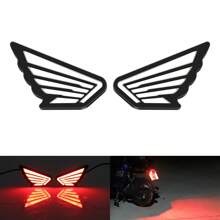 2 peças/conjunto Luzes no Formato de Asas, Luzes de Olho de Águia LED para Motocicleta, Luzes de Parafuso, Luzes de Atmosfera, Luzes de Néon de Alta Luminosidade, Luzes de Assistência à Condução 12V, Acessórios de Decoração para Motocicleta