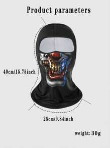 1pc Outdoor Sports Quick Dry Breathable Ice Silk Face Cover, Digital Print Full Face Mask, Suitable For Cycling, Fishing, Beach Sports, UV Protection And Windproof