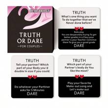 1PC Couple Bedroom Fun Card Games, Tabletop Games, Sex Games, Sex Toys, Exciting Truth To Heart Adventure Challenges, Romantic Valentine's Day And Christmas Gifts For Partners, Perfect For A Perfect Date Night | 50Cards|