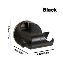 Nuevo Soporte de Ducha 360°Soporte ajustable para cabezal de ducha con adhesivo S, soporte para cabezal de ducha con ventosa, accesorios de baño - Plateado - Ver 7