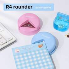 1pc Round Appearance, R4 Radius Corner Cutting Punch Tool For Card, Photo, Paper, Suitable For Scrapbooking, Multiple Colors Available,Back To School,School Supplies