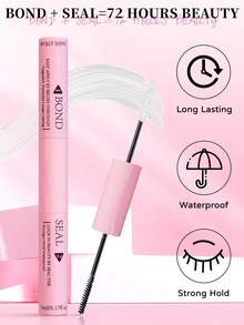 Adhesivo y sellador de pestañas de 10m | Adhesivo de pestañas individuales y sellado súper fuerte, juego de pinzas para extensión y conformación de pestañas, pegamento de pestañas - Rosa - Ver 6