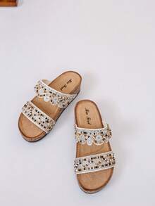 Fashion Wedge Slippers Sandals For Women - White - View 2