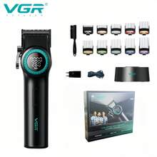 Cortadora de pelo eléctrica VGR, alta potencia 9000 RPM, velocidad inalámbrica ajustable, pantalla digital, recortadora de pelo manual, regalo navideño, cortadora de pelo para hombres V-001 - Multicolor - Ver 17