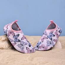 1 Pair Kids Outdoor Sports Casual Fashion Anti-Slip Breathable Cartoon Pattern Sandals, Boys/Girls Beach/Aqua Shoes, Dinosaur/Unicorn - Pink - View 6