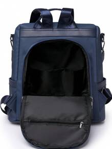 Mochila anti-robo de alta gama para mujeres; mochila suave personalizada de última moda y ocio para mujeres; mochila de viaje multiusos con gran capacidad y expansible para vacaciones; mochila escolar multifuncional