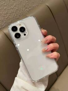 High Quality Apple Transparent Silicone Simple & Cute Full Body Shockproof Glossy Phone Case Compatible With IPhone 15/15 Pro Max/15 Pro/15 Plus/11/12/13/14/16 Pro Max/XS/XR/11 Pro/11 Pro Max/12 Pro/12 Pro Max/13 Pro/13 Pro Max/7 Plus/14 Pro/14 Pro Max/14 Plus/16 Pro/16 Plus/7 Plus/8 Plus/8/SE2 Waterproof Anti-Fall Scratch Resistant